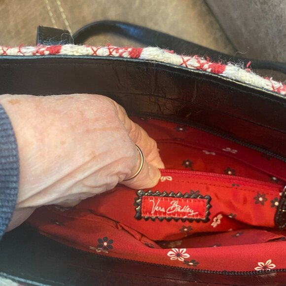 VERA BRADLEY Houndstooth design purse/tote - Picture 11 of 14